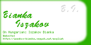 bianka iszakov business card